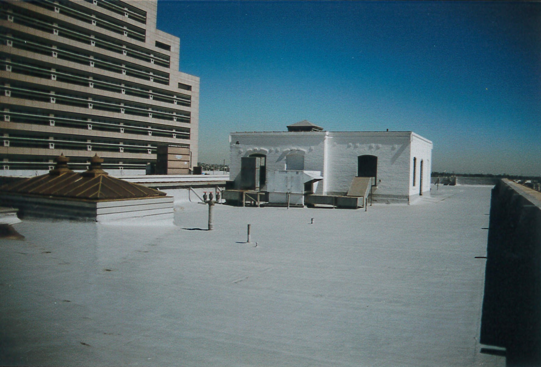 Roof view looking east
